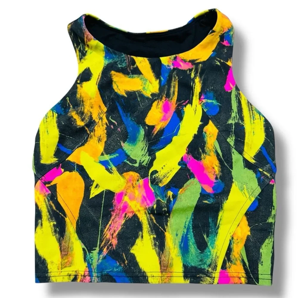 Lululemon Wunder Train Racerback Tank Top Undertone Black Multi Size 2 Women’s